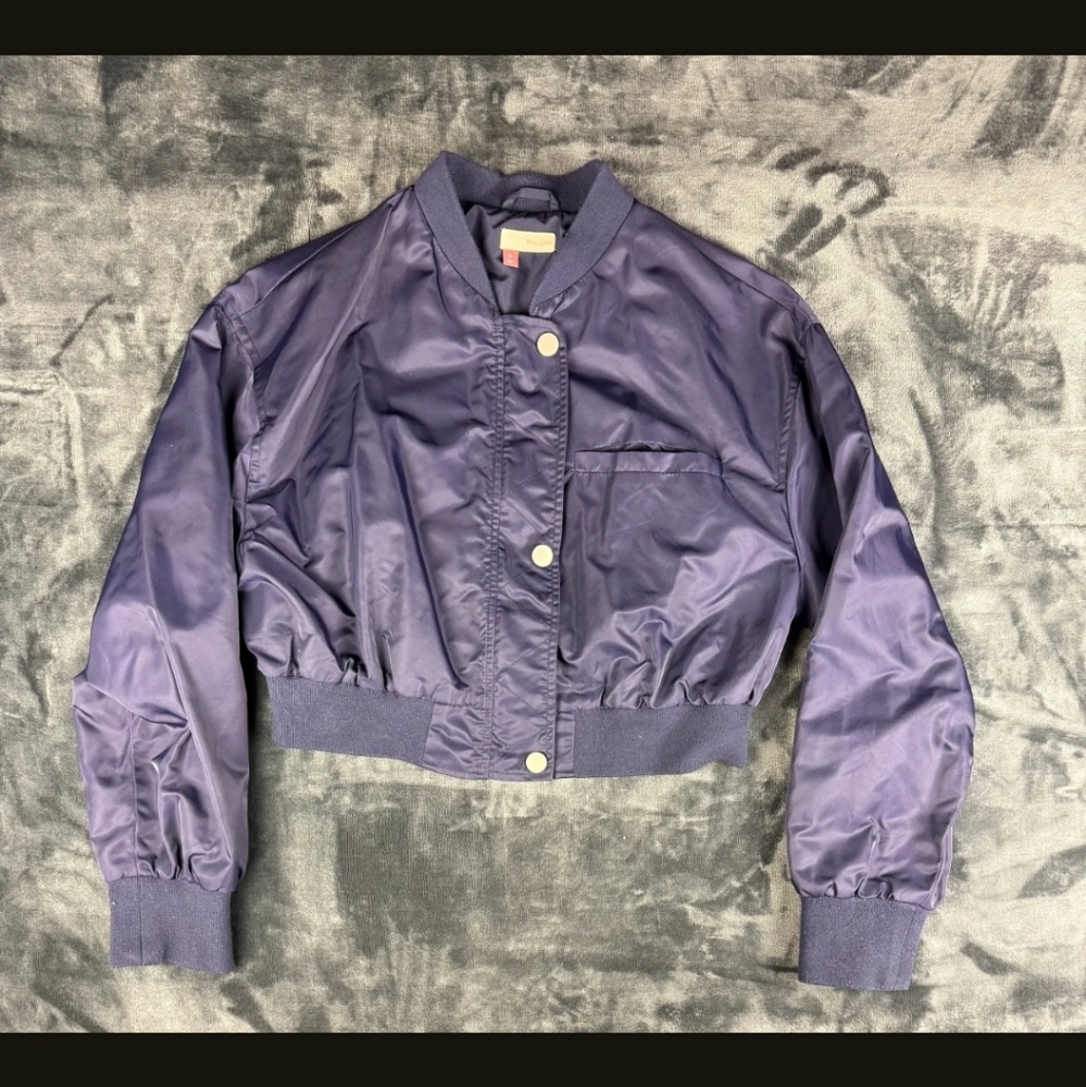 Pilcro Cropped Bomber Jacket